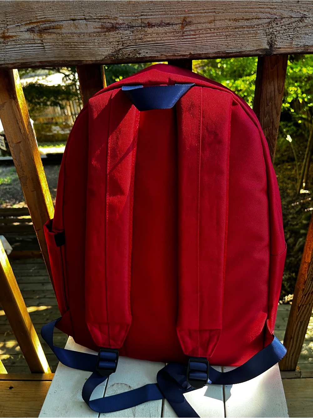 U.S. Polo Assn. Red Canvas Classic Backpack Laptop Sleeve Travel School - Picture 10 of 14
